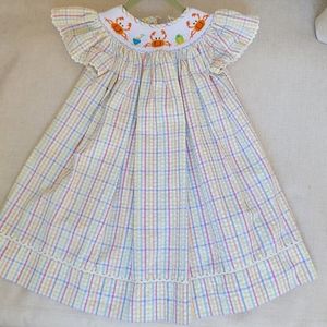 Girls Smocked Dress 3T EUC